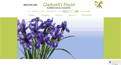 Desktop Screenshot of gladwellsflorist.com